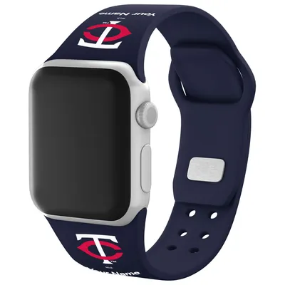 Minnesota Twins Personalized Silicone Apple Watch Band - Navy