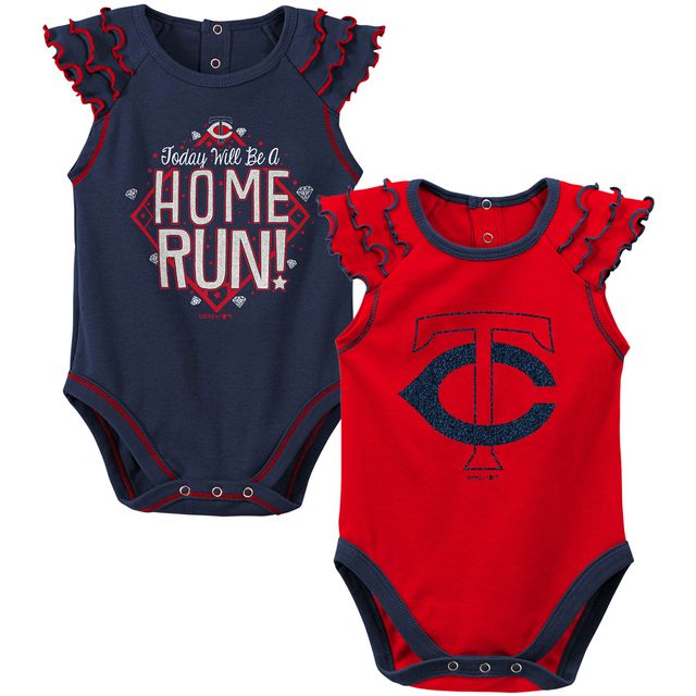 Ensemble de 2 bodys Shining All-Star pour nouveau-nés et nourrissons, bleu marine/rouge, Minnesota Twins