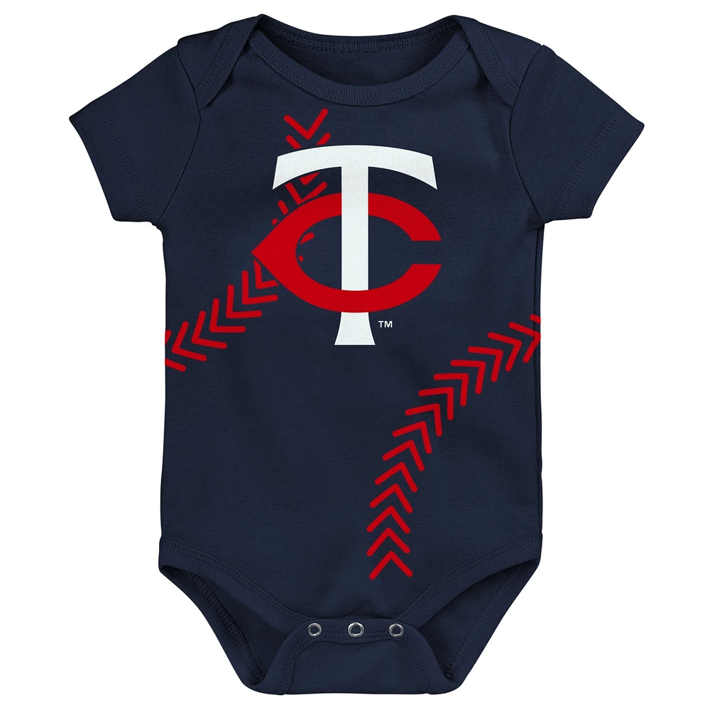 Body de course à domicile Minnesota Twins bleu marine pour nouveau-né et bébé