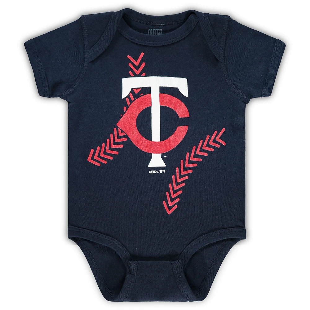 Newborn & Infant Navy Minnesota Twins Running Home Team Bodysuit