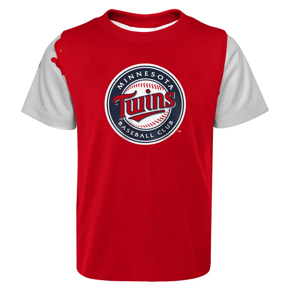 Newborn & Infant Red/Navy Minnesota Twins Pinch Hitter T-Shirt Shorts Set