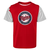 Newborn & Infant Red/Navy Minnesota Twins Pinch Hitter T-Shirt Shorts Set