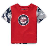 Newborn & Infant Red/Navy Minnesota Twins Pinch Hitter T-Shirt Shorts Set