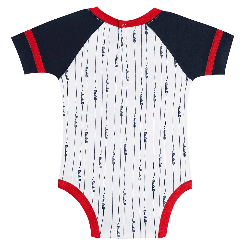 Newborn & Infant White Minnesota Twins Base Hitter Bodysuit, Bib Bootie Set