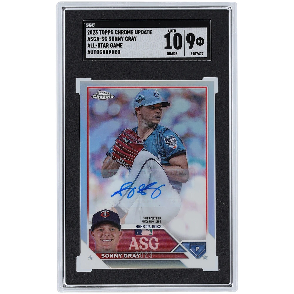 Sonny Gray Minnesota Twins Autographed 2023 Topps Chrome Update All-Star Game Refractor #ASGA-SG SGC Authenticated 9/10 Card