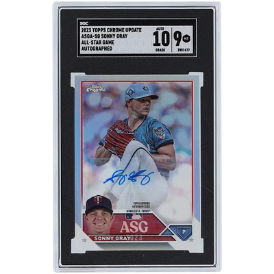 Sonny Gray Minnesota Twins Autographed 2023 Topps Chrome Update All-Star Game Refractor #ASGA-SG SGC Authenticated 9/10 Card 
