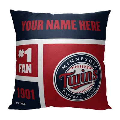 Minnesota Twins The Northwest Group 18'' x 18'' Colorblock Personalized Throw Pillow