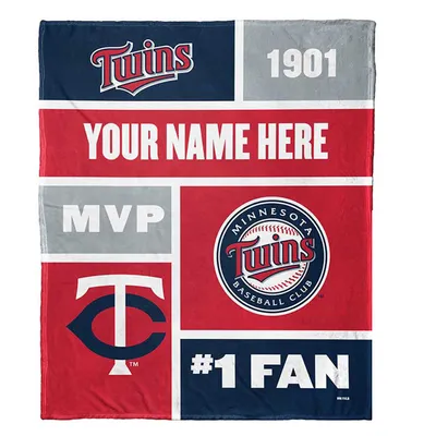 Minnesota Twins The Northwest Group 50'' x 60'' Colorblock Personalized Sherpa Throw