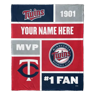 Minnesota Twins The Northwest Group 50'' x 60'' Colorblock Personalized Silk Touch Throw