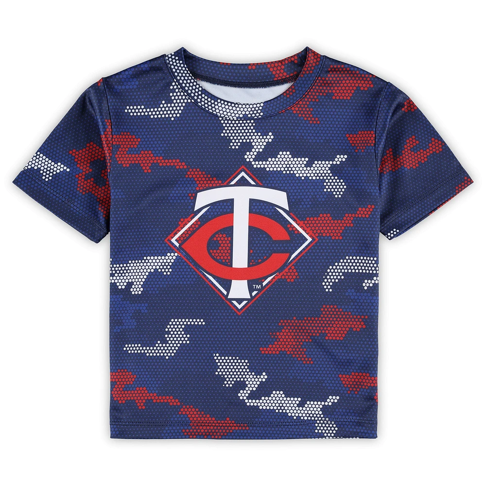 Ensemble t-shirt et short Fanatics pour tout-petits Minnesota Twins Field Ball bleu marine