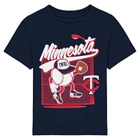 Toddler Navy Minnesota Twins On the Fence T-Shirt