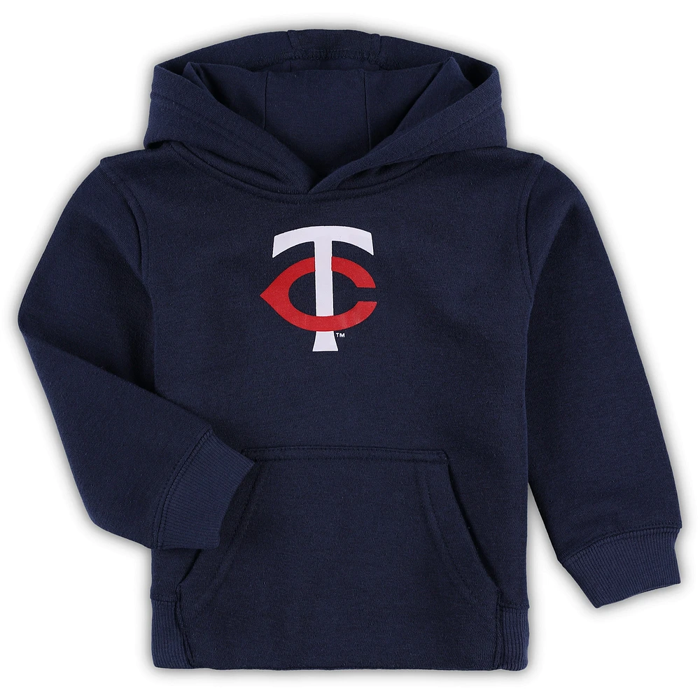 Toddler Navy Minnesota Twins Team Primary Logo Fleece Pullover Hoodie