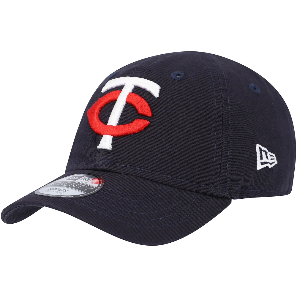 Casquette réglable New Era Minnesota Twins Team 9TWENTY bleu marine pour tout-petit