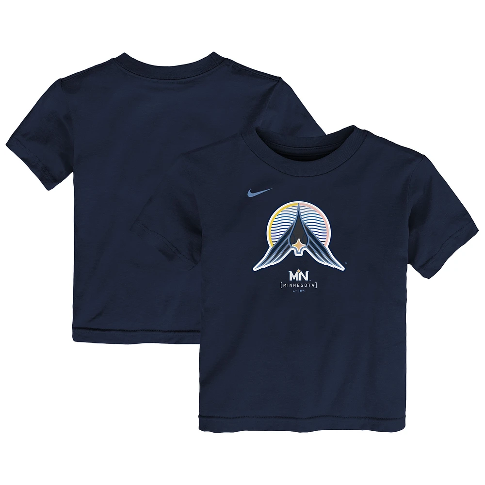 Toddler Nike Navy Minnesota Twins 2024 City Connect Large Logo T-Shirt