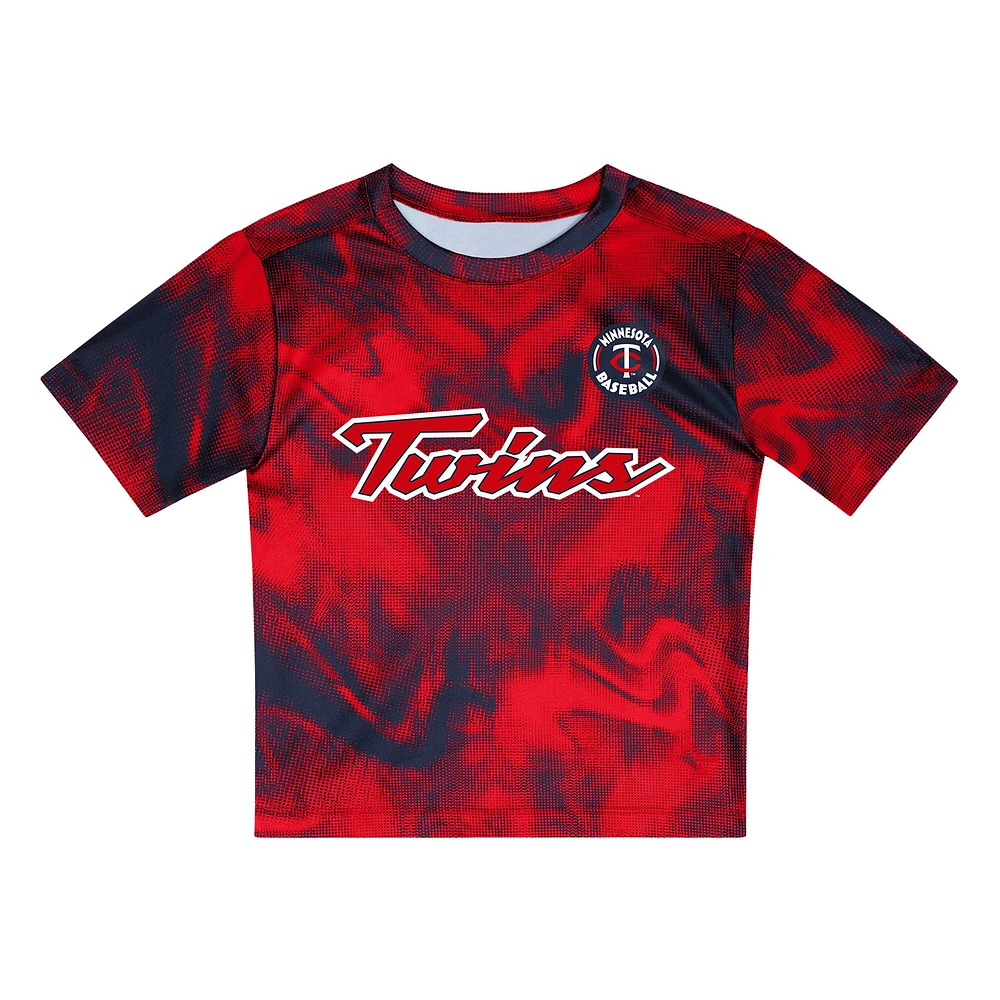 Toddler Red/Navy Minnesota Twins Pinch Hitter Infielder T-Shirt & Shorts Set
