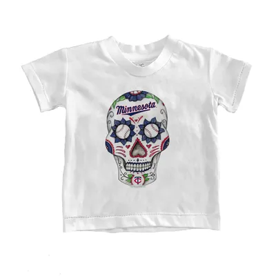 Minnesota Twins Tiny Turnip Girls Toddler Girl Teddy Fringe T-Shirt - White