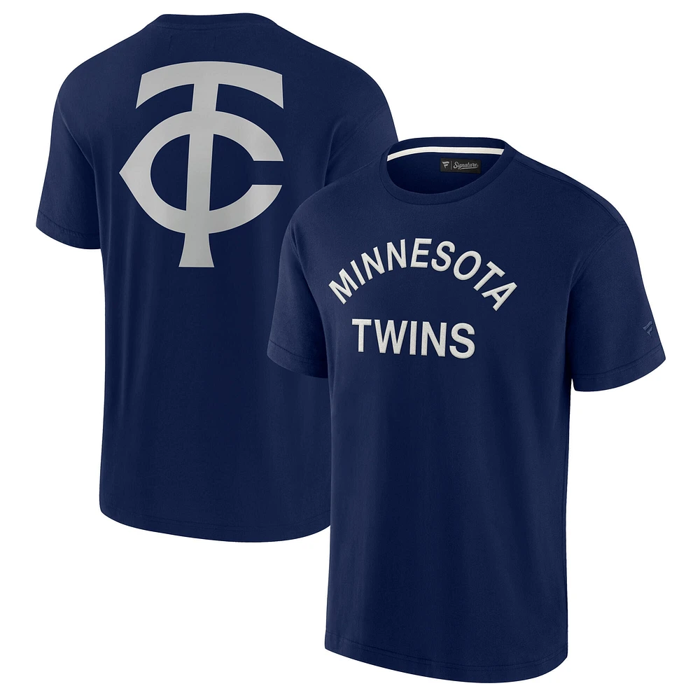 T-shirt unisexe à manches courtes et col rond bleu marine Minnesota Twins Elements