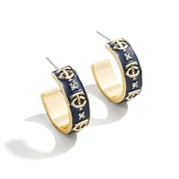 Boucles d'oreilles créoles en émail WEAR By Erin Andrews x BaubleBar des Twins du Minnesota