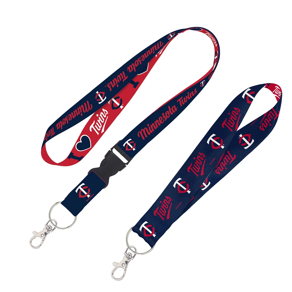 WinCraft Minnesota Twins 2-Pack Lanyard with Detachable Buckle & Key Strap Set