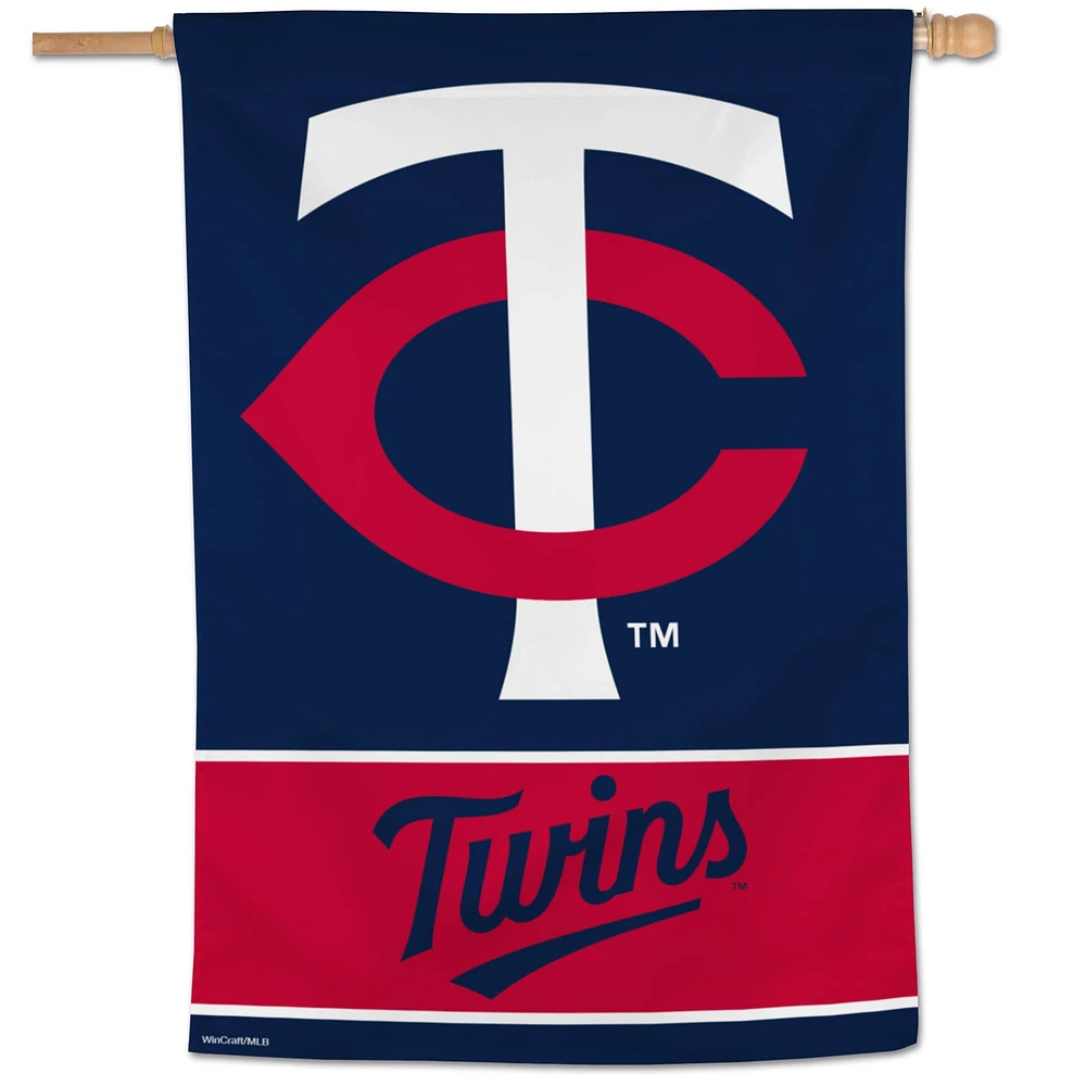 WinCraft Minnesota Twins Bannière verticale simple face avec logo principal 28" x 40"