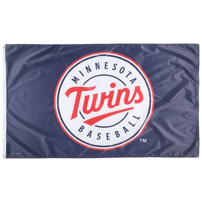 WinCraft Minnesota Twins Drapeau de luxe simple face 3 pi x 5 pi