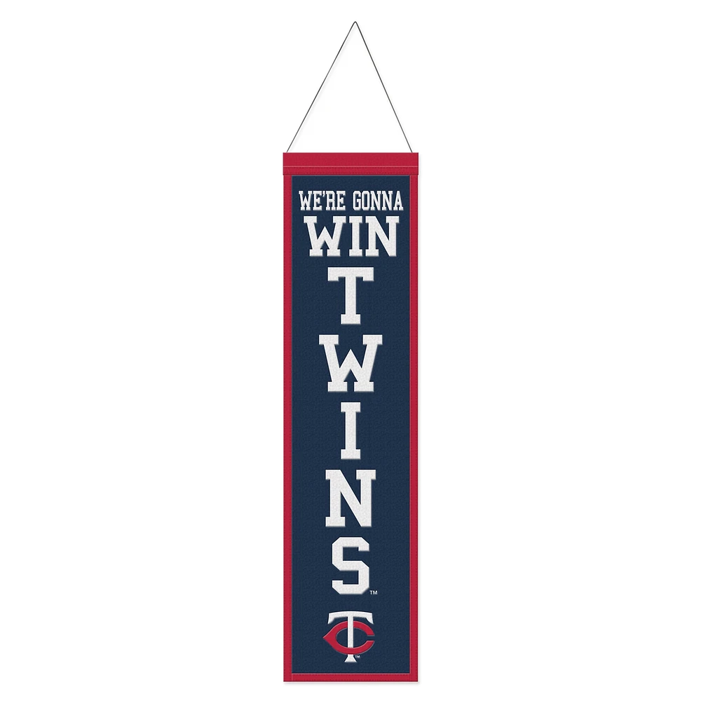 WinCraft Minnesota Twins 8" x 32" Slogan Bannière en laine