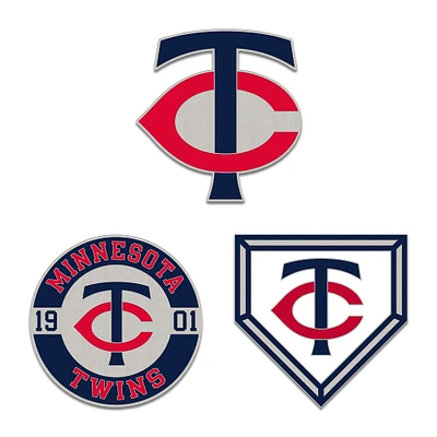 Ensemble de pin de collection WinCraft Minnesota Twins en trois pièces