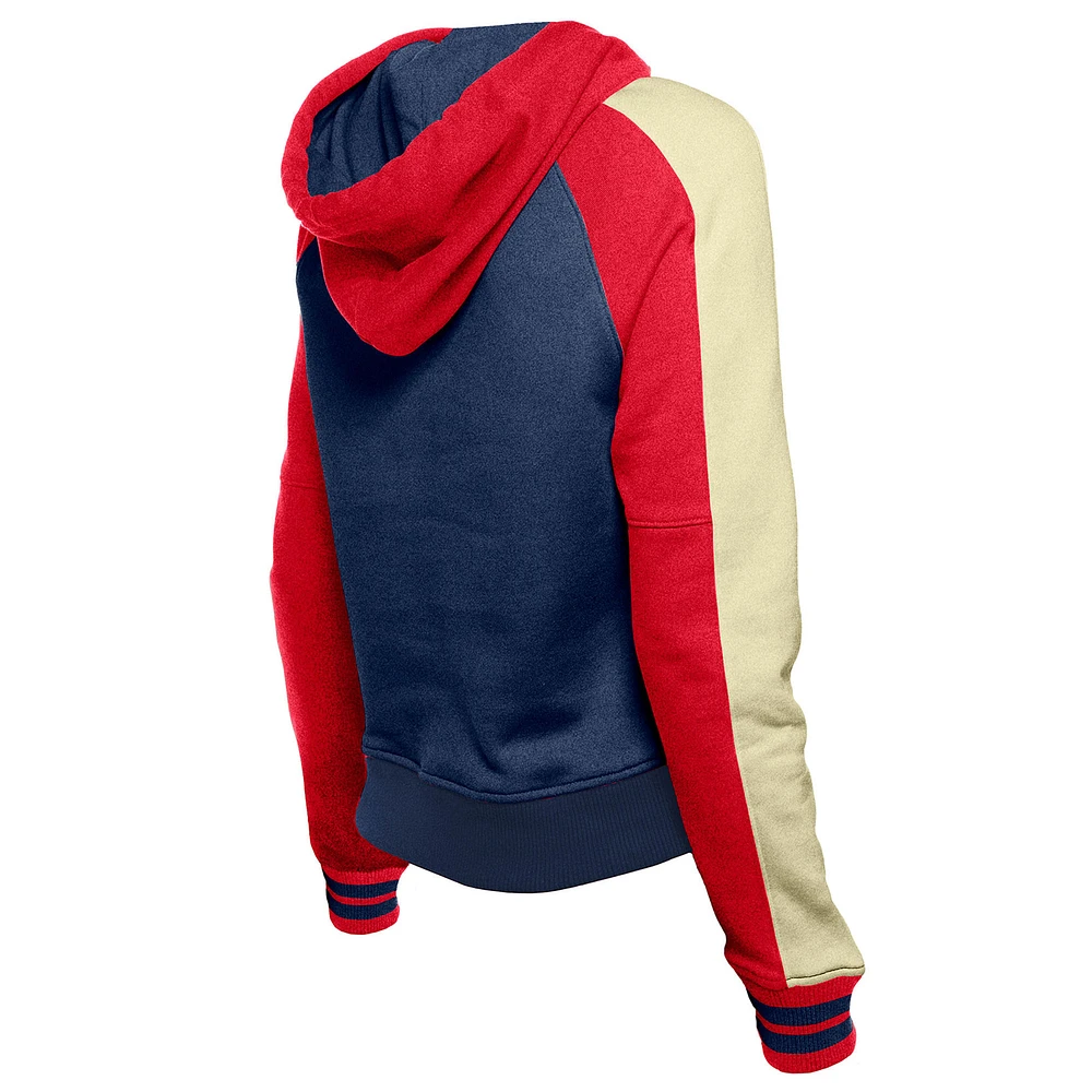 Women's New Era  Navy Minnesota Twins Cooperstown Collection Cropped Raglan Pullover Hoodie