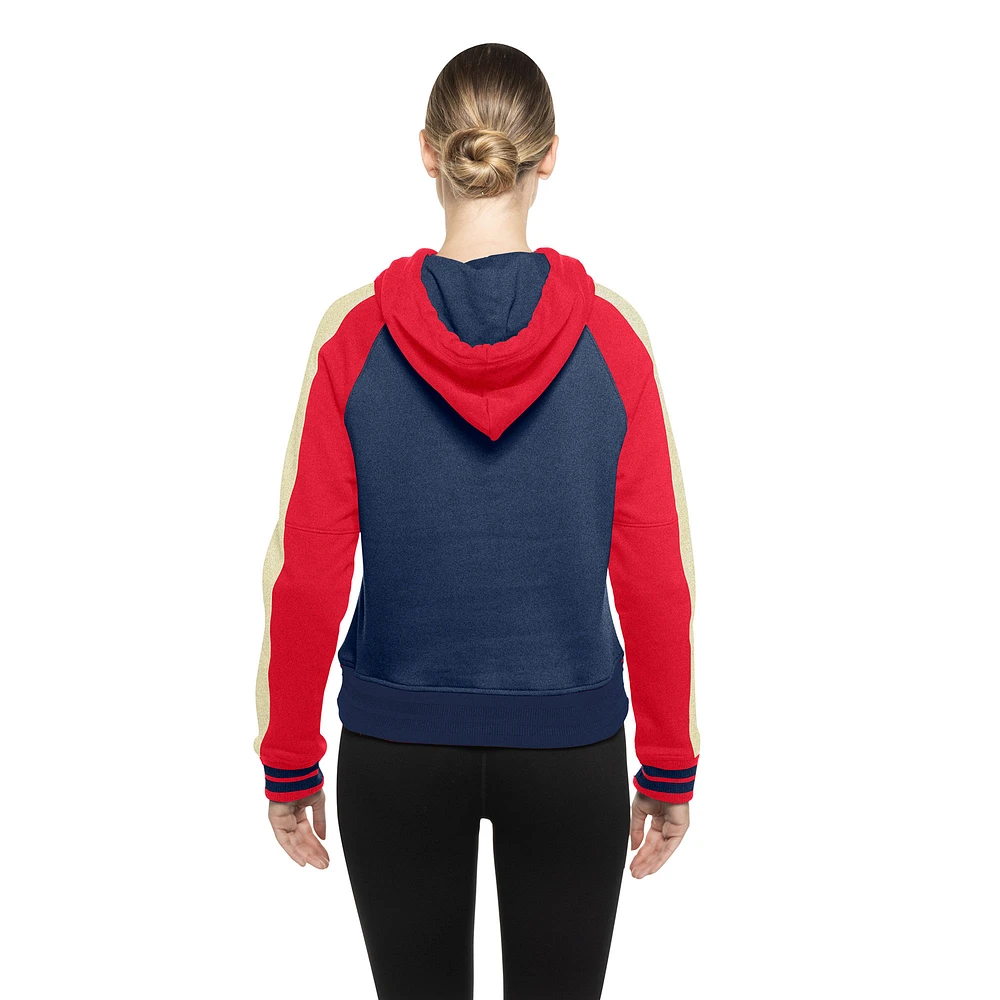 Women's New Era  Navy Minnesota Twins Cooperstown Collection Cropped Raglan Pullover Hoodie