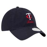 Women's New Era  Navy Minnesota Twins Preppy Team 9TWENTY Adjustable Hat