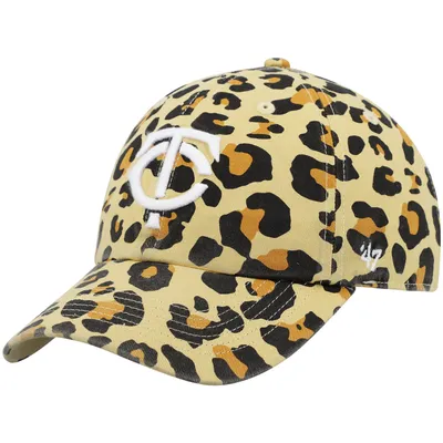 Women's '47 Tan Miami Dolphins Cheetah Clean Up Adjustable Hat