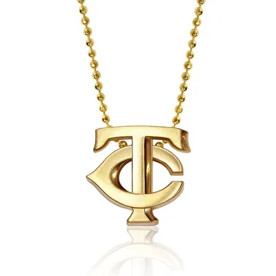 Minnesota Twins Alex Woo Women's 16" Little Logo 14k Yellow Gold Necklace