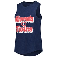 Women's Concepts Sport Heather Red/Heather Navy Minnesota Twins Wordmark Meter Muscle Tank Top & Pants Sleep Set