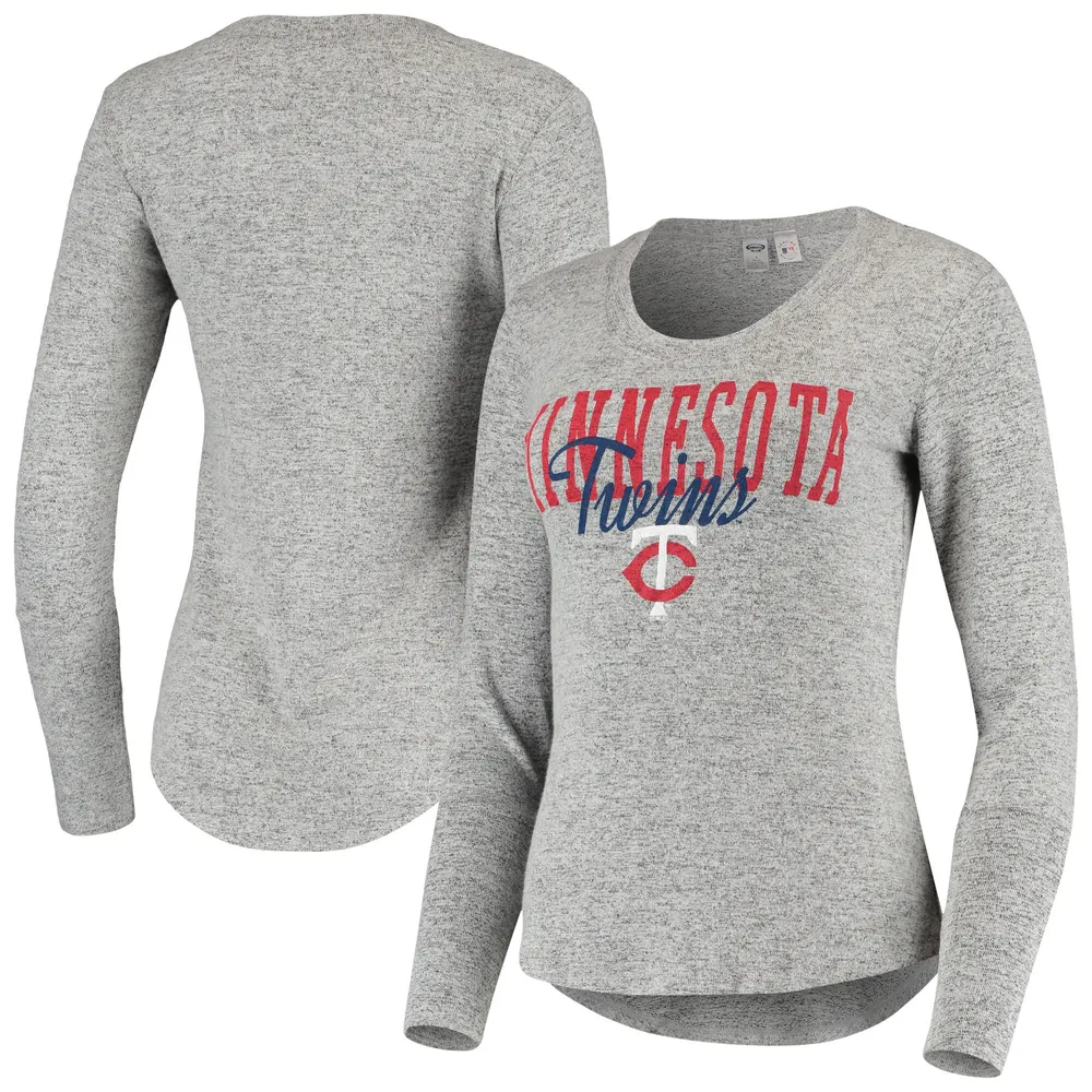 Lids Minnesota Twins Concepts Sport Women's Tri-Blend Long Sleeve T-Shirt -  Heathered Gray