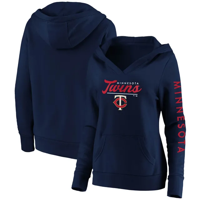 Women's Fanatics Branded Navy Detroit Tigers Core High Class Crossover  Pullover Hoodie