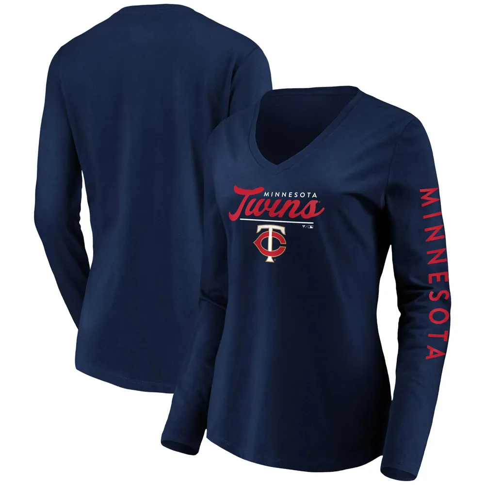 Lids Minnesota Twins Fanatics Branded Women's Core Official Logo V-Neck T- Shirt