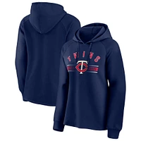 Women's Fanatics Navy Minnesota Twins Perfect Play Raglan Pullover Hoodie