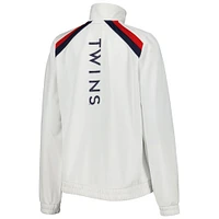 Veste de survêtement entièrement zippée à drapeau rouge Minnesota Twins G-III 4Her by Carl Banks pour femme, blanc