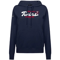 Women's Levelwear Navy Minnesota Twins Accolade Adorn Monument Pullover Hoodie