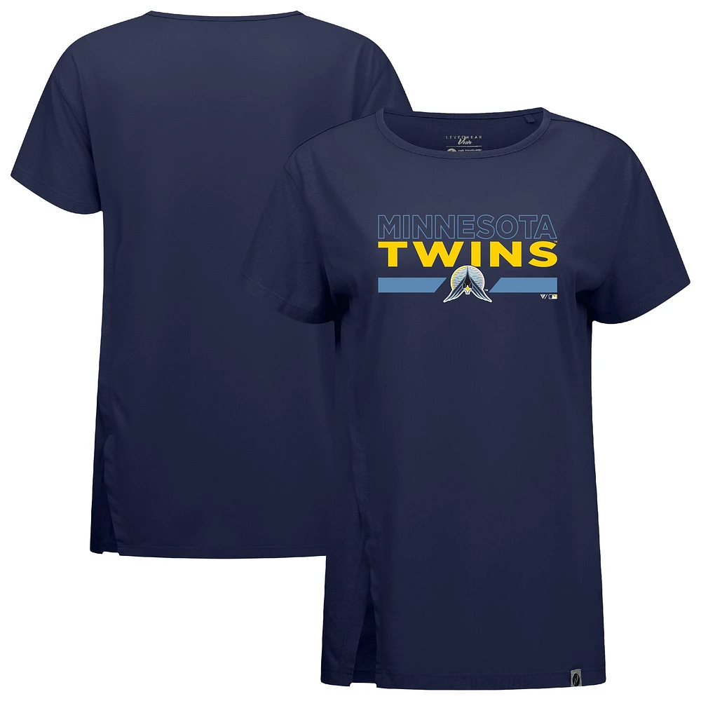 Women's Levelwear Navy Minnesota Twins City Connect Influx No Hitter T-Shirt