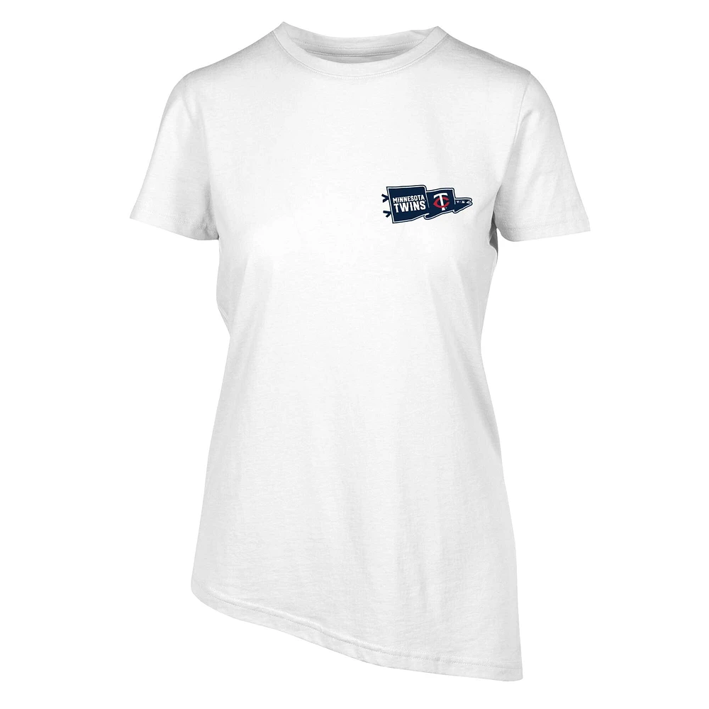 T-shirt blanc Birch Rafters pour femme des Twins du Minnesota Levelwear