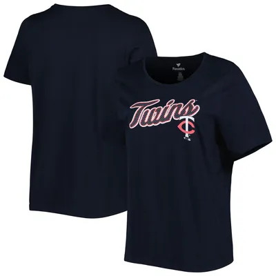 Women's Navy Atlanta Braves Oversized Spirit Jersey V-Neck T-Shirt