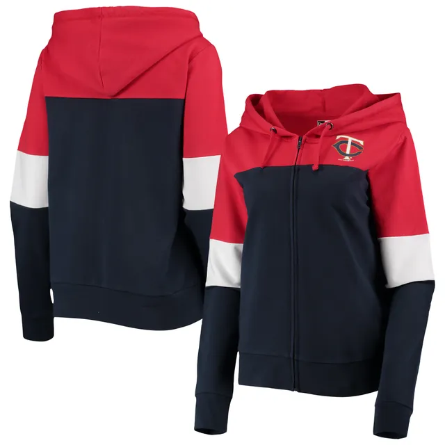 St. Louis Cardinals New Era Women's Colorblock Full-Zip Hoodie - Red