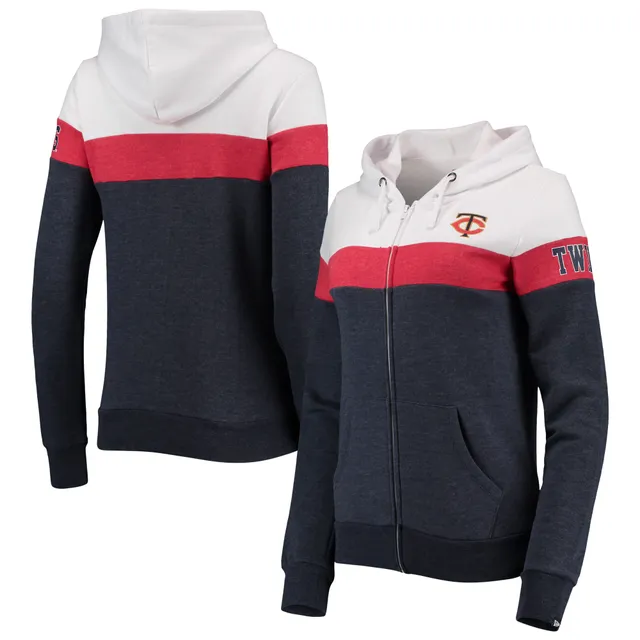 Women's Fanatics Branded Navy/Red Boston Red Sox Plus Size Colorblock Quarter-Zip Sweatshirt