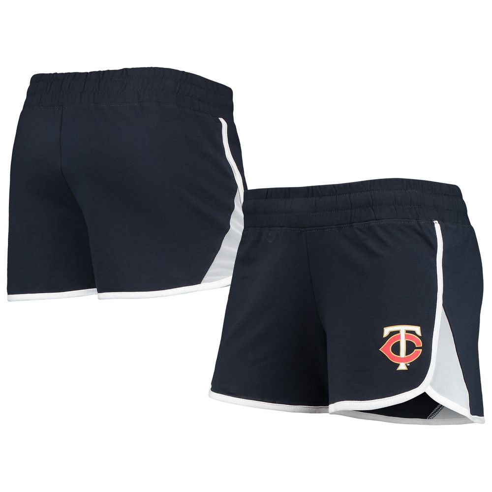 Women's New Era Navy Minnesota Twins Stretch French Terry Shorts