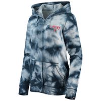 Women's New Era Navy Minnesota Twins Tie-Dye Full-Zip Hoodie