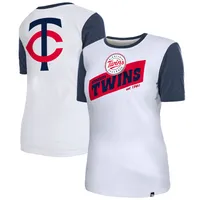 T-shirt femme New Era blanc à couleurs contrastées Minnesota Twins