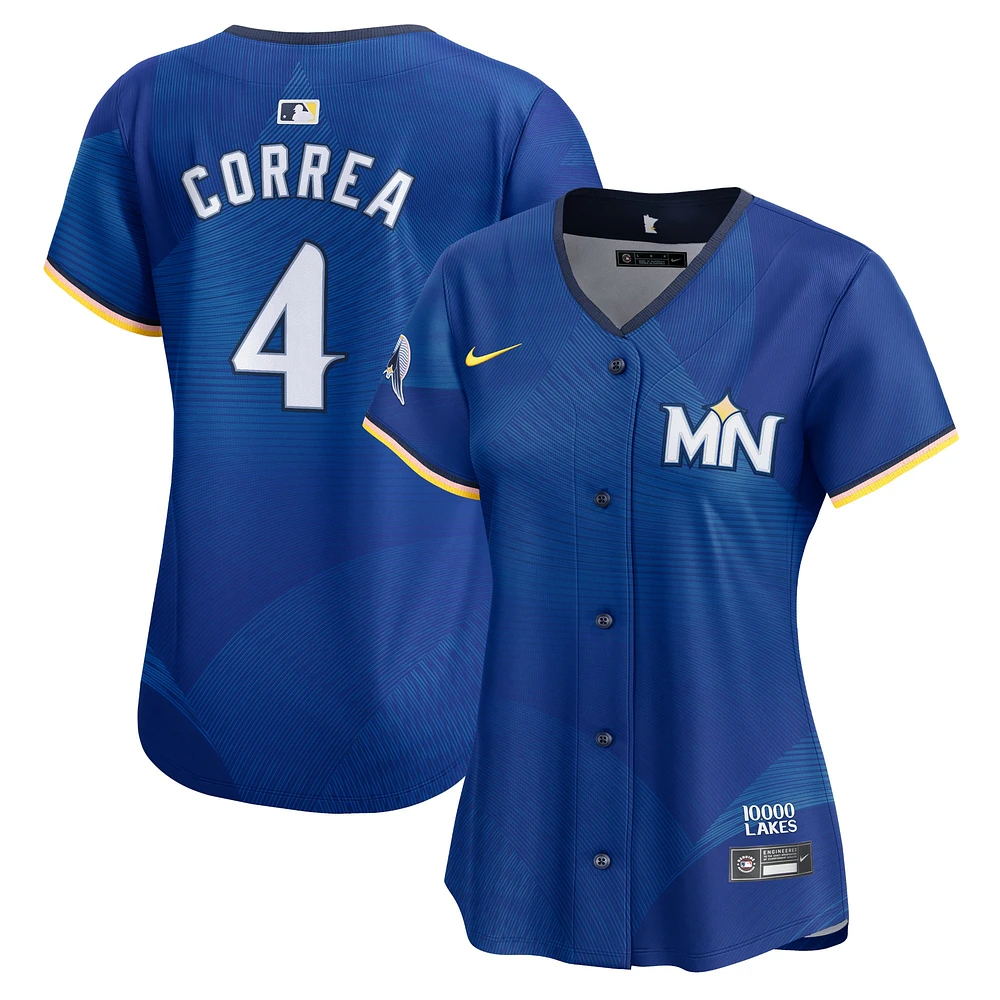 Maillot Nike Carlos Correa Royal Minnesota Twins 2024 City Connect Limited pour femme