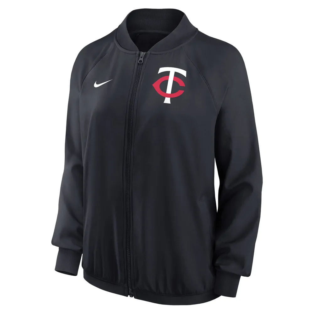 Veste Nike Minnesota Twins Authentic Collection Team Raglan Performance pour femme avec fermeture éclair intégrale - Bleu marine