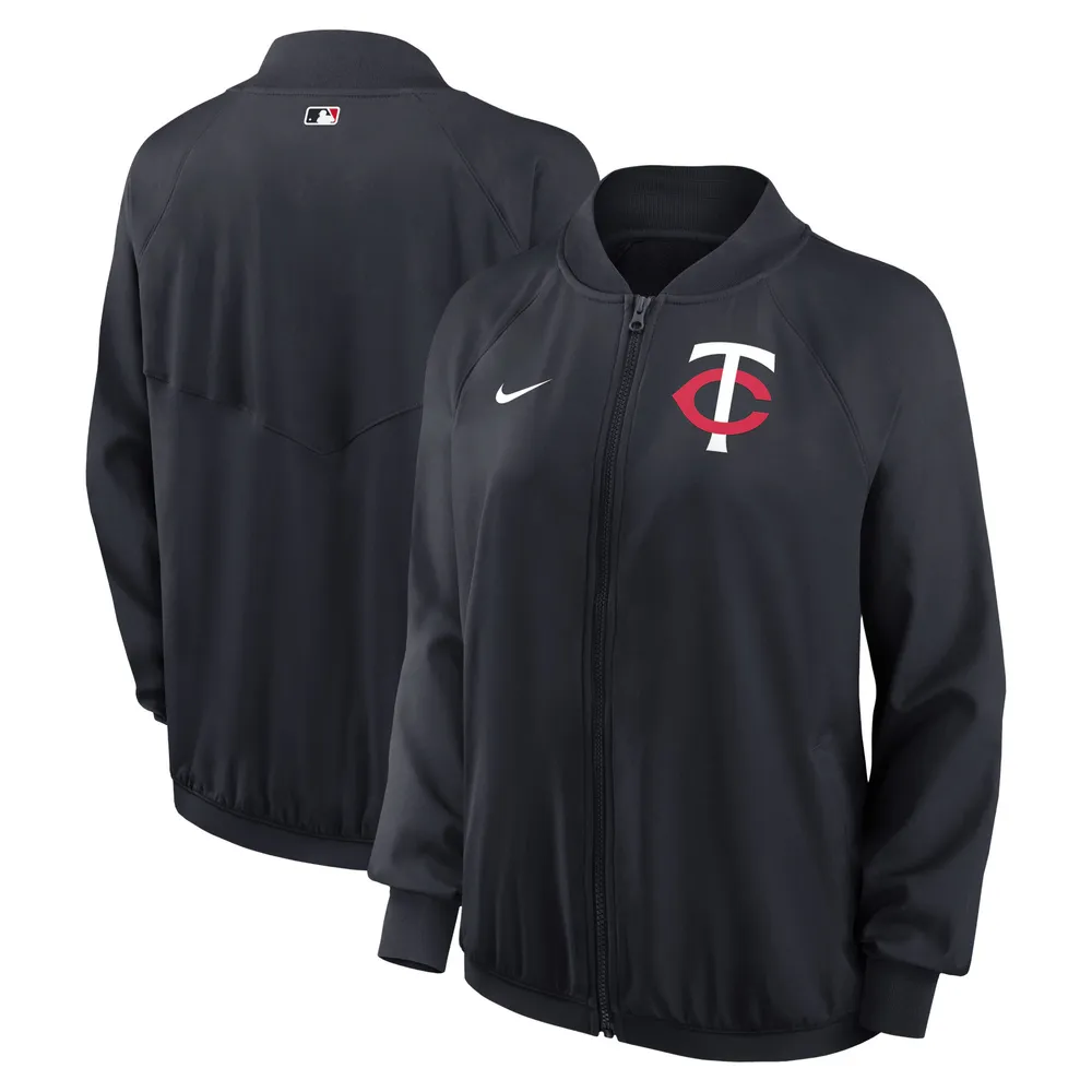 Veste Nike Minnesota Twins Authentic Collection Team Raglan Performance pour femme avec fermeture éclair intégrale - Bleu marine